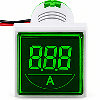 Smidnya IL22 Square Ammeter Pilot Light 50–100 A-22mm square-220V AC-Green