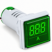 Smidnya IL22 Square Ammeter Pilot Light 50–100 A-22mm square-220V AC-Green
