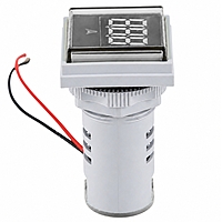 Smidnya IL22 Square Ammeter Pilot Light 0–50 A-22mm square-220V AC-White