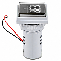 Smidnya IL22 Square Ammeter Pilot Light 50–100 A-22mm square-220V AC-White