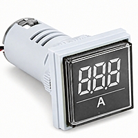Smidnya IL22 Square Ammeter Pilot Light 50–100 A-22mm square-220V AC-White