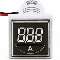 Smidnya IL22 Square Ammeter Pilot Light 0–50 A-22mm square-220V AC-White