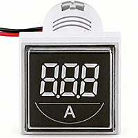 Smidnya IL22 Square Ammeter Pilot Light 0–50 A-22mm square-220V AC-White