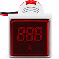 Smidnya IL22 Square Ammeter Pilot Light 50–100 A-22mm square-220V AC-Red