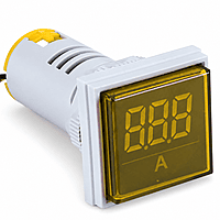 Smidnya IL22 Square Ammeter Pilot Light 50–100 A-22mm square-220V AC-Yellow