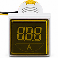 Smidnya IL22 Square Ammeter Pilot Light 50–100 A-22mm square-220V AC-Yellow