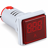 Smidnya IL22 Square Ammeter Pilot Light 50–100 A-22mm square-220V AC-Red