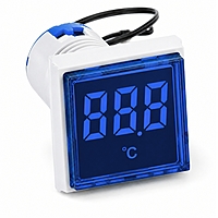 Smidnya IL22 Square Temperature Pilot Light -20 to 200°C-22mm square-220V AC-Blue