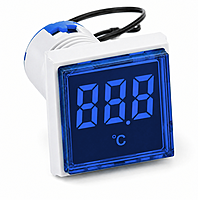 Smidnya IL22 Square Temperature Pilot Light -20 to 200°C-22mm square-220V AC-Blue