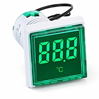 Smidnya IL22 Square Temperature Pilot Light -20 to 200°C-22mm square-220V AC-Green