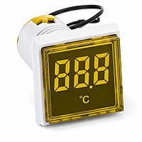 Smidnya IL22 Square Temperature Pilot Light -20 to 200°C-22mm square-220V AC-Yellow