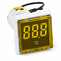 Smidnya IL22 Square Temperature Pilot Light -20 to 200°C-22mm square-220V AC-Yellow