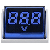 Smidnya IL22 Square Voltmeter Pilot Light 50–500 VAC-22mm square-50-500V AC-Blue