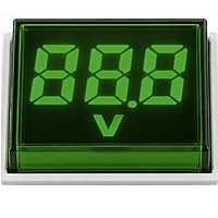 Smidnya IL22 Square Voltmeter Pilot Light 50–500 VAC-22mm square-50-500V AC-Green
