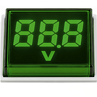 Smidnya IL22 Square Voltmeter Pilot Light 50–500 VAC-22mm square-50-500V AC-Green