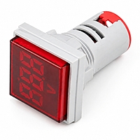 Smidnya IL22 Square Voltmeter Pilot Light 50–500 VAC-22mm square-50-500V AC-Red