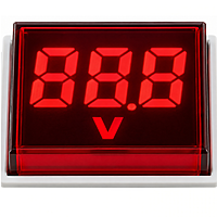 Smidnya IL22 Square Voltmeter Pilot Light 50–500 VAC-22mm square-50-500V AC-Red
