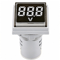 Smidnya IL22 Square Voltmeter Pilot Light 50–500 VAC-22mm square-50-500V AC-White