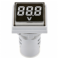 Smidnya IL22 Square Voltmeter Pilot Light 50–500 VAC-22mm square-50-500V AC-White