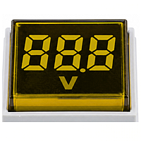 Smidnya IL22 Square Voltmeter Pilot Light 50–500 VAC-22mm square-50-500V AC-Yellow