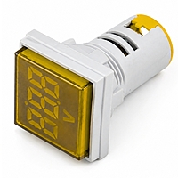 Smidnya IL22 Square Voltmeter Pilot Light 50–500 VAC-22mm square-50-500V AC-Yellow