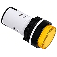 Smidnya IL22 White Body Protected LED Pilot Light-22mm-220V AC-Yellow