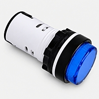 Smidnya IL22 White Body Protected LED Pilot Light-22mm-24V AC/DC-Blue
