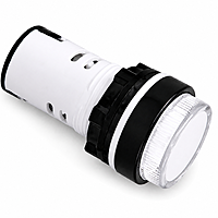 Smidnya IL22 White Body Protected LED Pilot Light-22mm-48V AC/DC-White