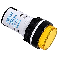 Smidnya IL22 White Body Protected LED Pilot Light-22mm-36V AC/DC-Yellow