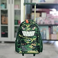 Smiggle Best Budz Trolley Backpack With Light Up Wheels - Green