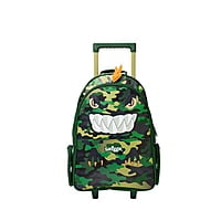 Smiggle Best Budz Trolley Backpack With Light Up Wheels - Green