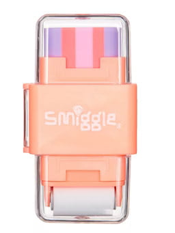 Smiggle Sharp Again Roll Eraser & Sharpener - Coral