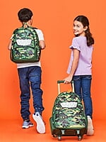 Smiggle Best Budz Trolley Backpack With Light Up Wheels - Green