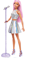 Barbie Pop Star Doll Dressed in Iridescent Skirt with Microphone and