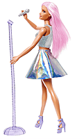Barbie Pop Star Doll Dressed in Iridescent Skirt with Microphone and