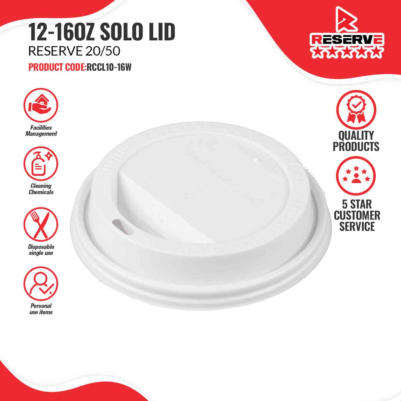 Solo Lid 12-16oz Reserve 20/50
