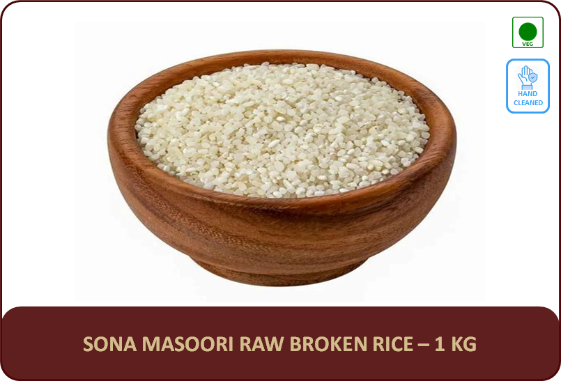 Broken Sona Masoori (Raw) - 1 Kg