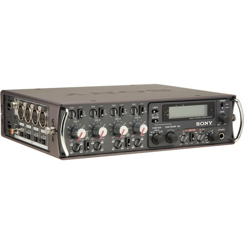 Sony DMXP01 Portable Battery Powered Digital Mixer with 4 XLR Mic Inputs, 24-Bit/96k Resolution, AES/EBU Digital Output and Recallable Setup Memory Sony DMXP01 Portable Battery Powered Digital Mixer with 4 XLR Mic Inputs, 24-Bit/96k Resolution, AES/EBU Digital Output and Recallable Setup Memory