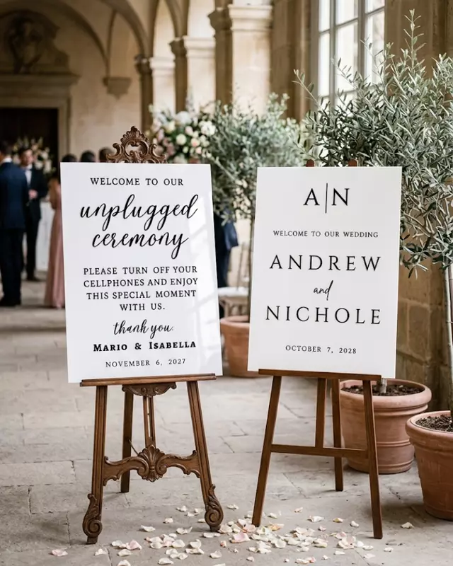 Sign, Acrylic Wedding