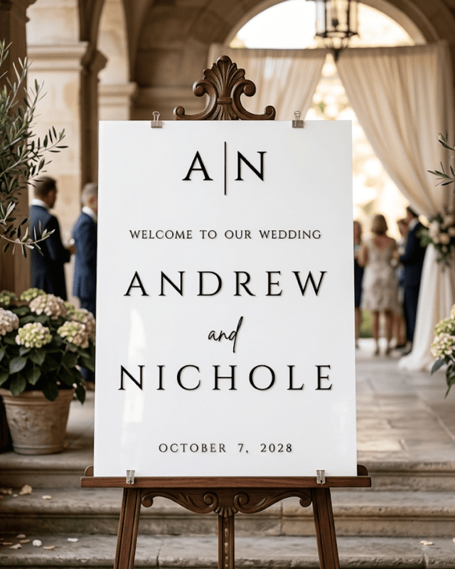 Sign, Acrylic Wedding