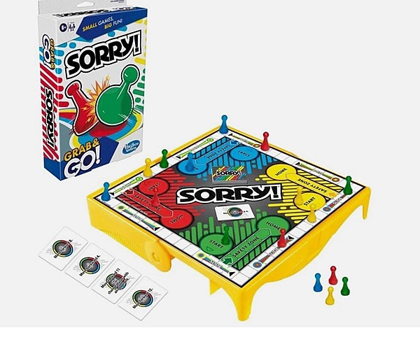 Hasbro Gaming Sorry! Grab and Go Travel-Sized Board Game
