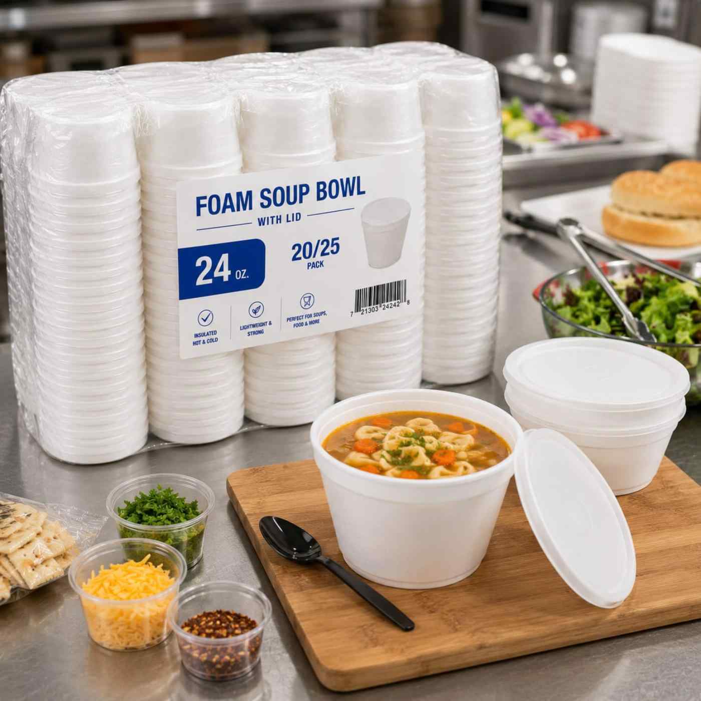 Soup Bowl Foam 24oz 20/25