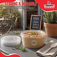 Soup Bowl Lid PET 25-34oz Reserve 6/50