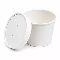 Soup Bowl Paper w/ paper lids 12oz Choice 10/25