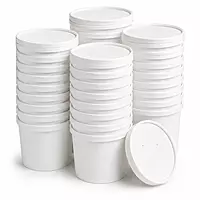 Soup Bowl Paper w/ paper lids 12oz Choice 10/25