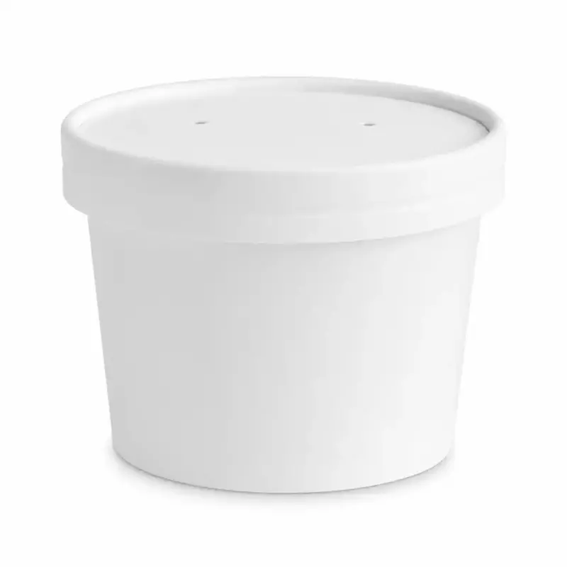 Soup Bowl Paper w/ paper lids 12oz Choice 10/25