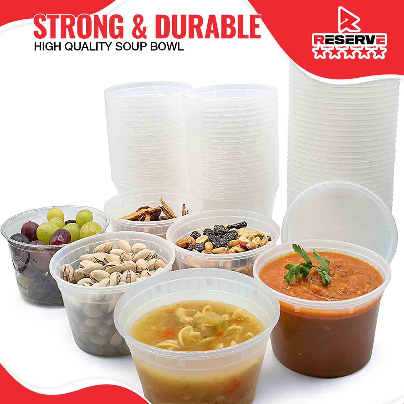 Soup Bowl P/Clr 32oz Reserve 10/50
