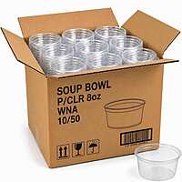 Soup Bowl P/Clr 8oz WNA 10/50