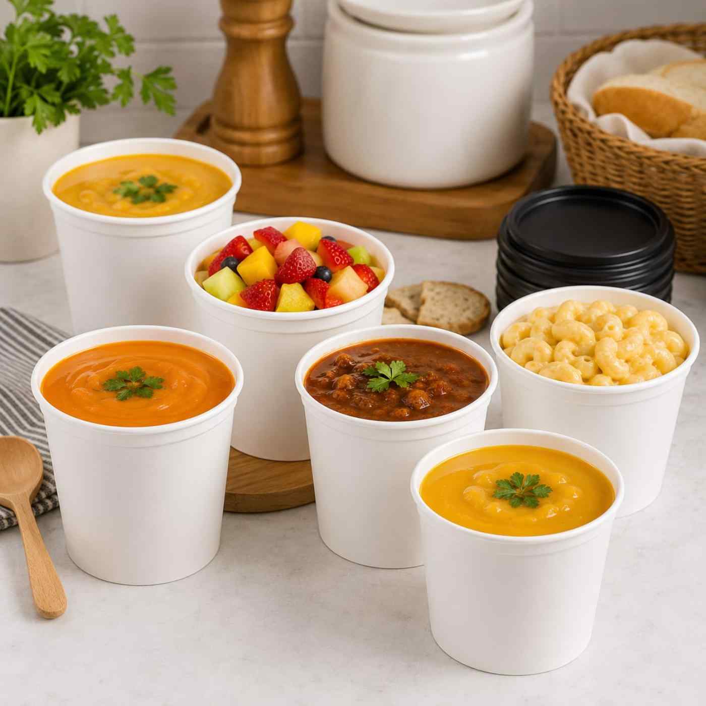 Soup Bowl P/Wht 32oz 20/25