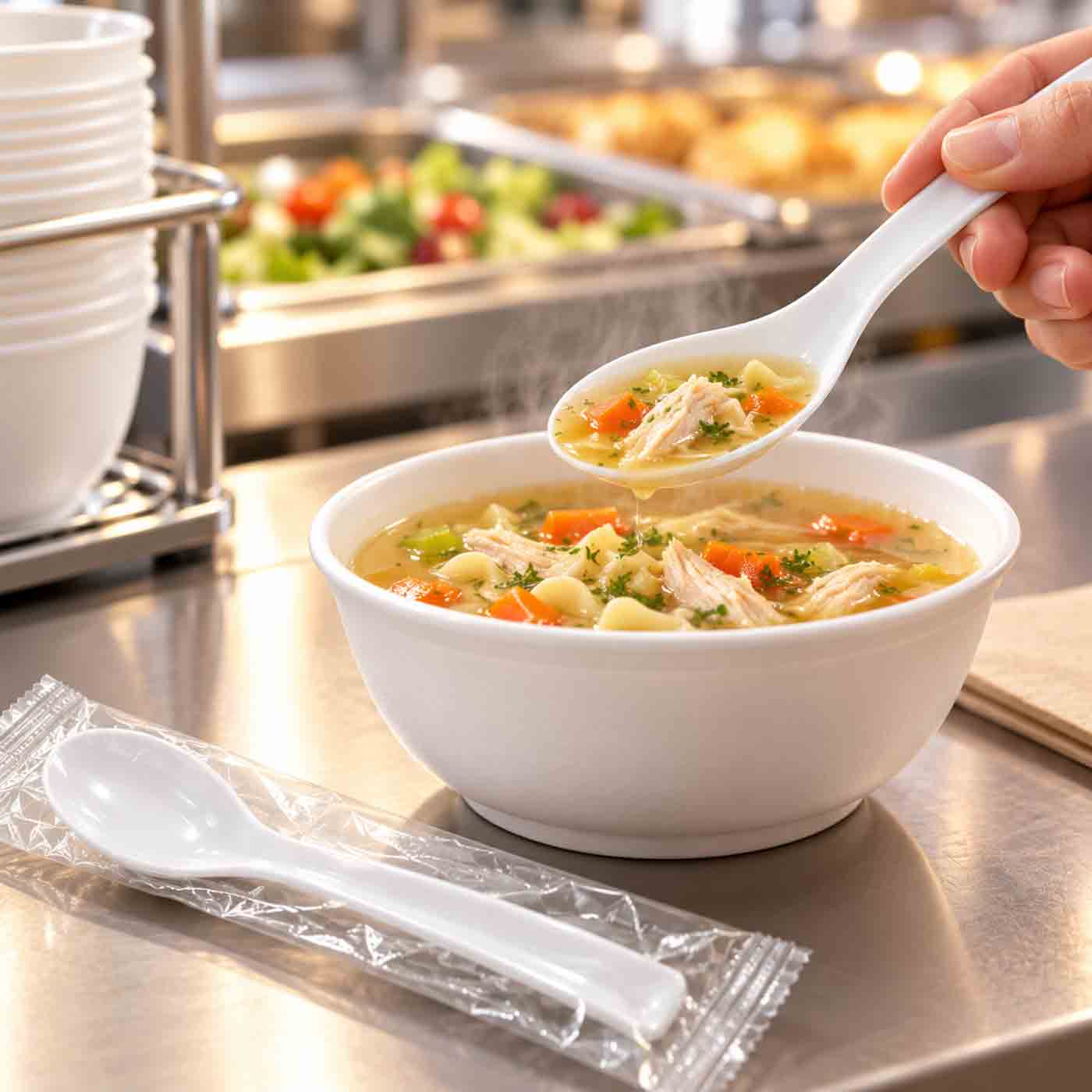 Soup Spoon HD Wrapped White HYP 1/1000